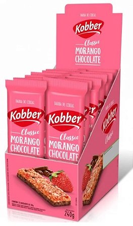 Barra de Cereal sabor Morango com Chocolate Display 240g Kobber