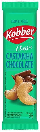 Barra de Cereal sabor Castanha com Chocolate 20g Kobber