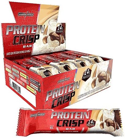 Protein Crisp Bar Leite Ninho com Creme de Avelã Display 540g Integralmedica