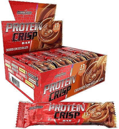 Protein Crisp Bar Churros com Doce de Leite Display 540g Integralmedica