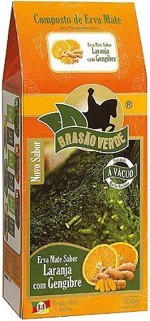 Erva-Mate sabor Laranja e Gengibre 500g Brasão Verde
