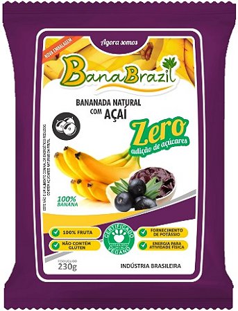 Bananada com Açaí 230g Banabrazil