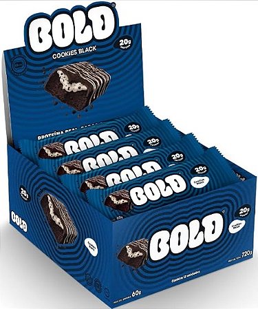Barra de Proteína sabor Cookies Black Display 720g Bold