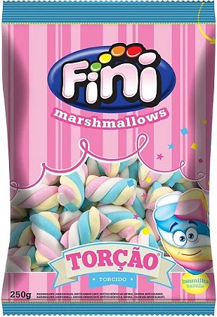 Marshmallows Torção Colorido sabor Baunilha 250g Fini
