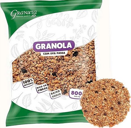 Granola com Uva Passa 800g Granuta