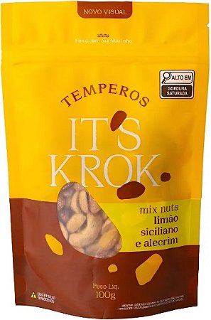 Mix de Nuts com Limão Siciliano e Alecrim 100g It's Krok