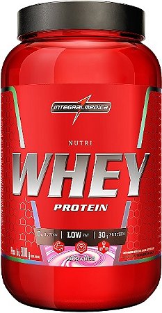 Nutri Whey Morango Pote 900g Integralmedica