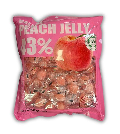 Mini Bala de Pêssego Jelly 1kg
