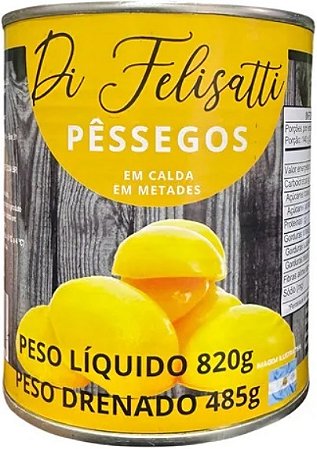Pêssego em Calda Metades 820g Di Felizatti