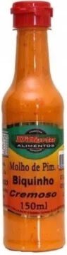 Molho de Pimenta Biquinho Defumada Cremosa 150ml D'Horta