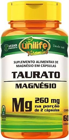 Capsula Taurato Magnésio 60cp Unilife