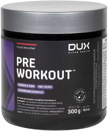 Pre Workout sabor Frutas Vermelhas 300g Dux