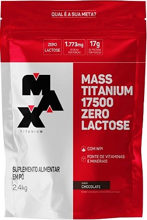 Mass Titanium Chocolate 17500 Zero Lactose 2,4kg Max Titanium