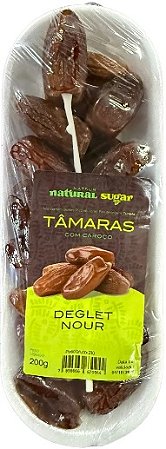 Tâmara Tunísia com Caroço Deglet Nour 200g Natural Sugar