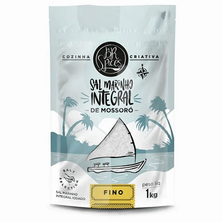 Sal Marinho Integral de Mossoró 1kg BR Spices