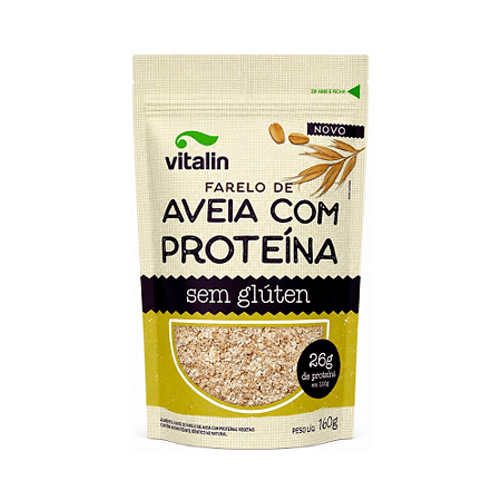 Farelo de Aveia s/ Glúten com Proteina 160g Vitalin