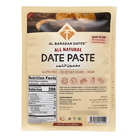 Pasta de Tâmara All Natural Date Paste 800g Al Barakah Dates