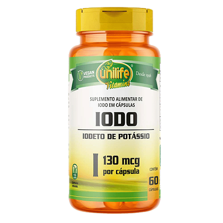 Iodo Iodeto de Potássio 60 Cápsulas Unilife