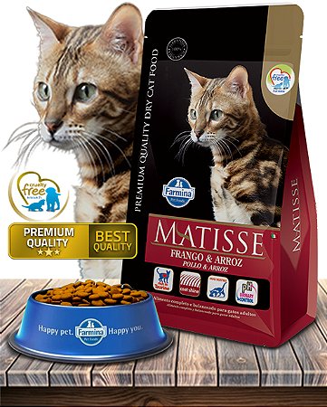 Ração Seca Farmina Matisse Frango e Arroz para Gatos Adultos - 2kg