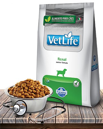 Ração Seca Farmina Vet Life Natural Renal para Cães Adultos com Insuficiência Renal - 2Kg