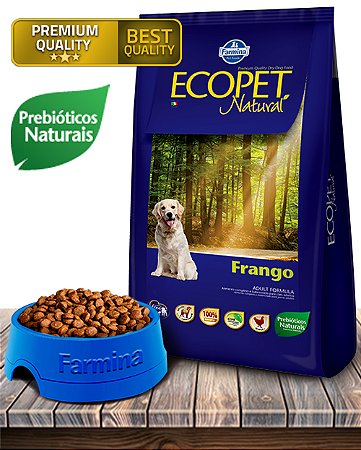 Racao Ecopet Natural Frango Para Caes Adultos 15 Kg PET FORT ONLINE SHOP