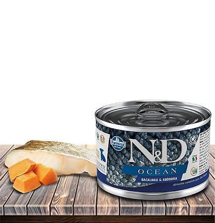 Ração Úmida Farmina N&D Wet Canine Ocean Bacalhau & Abóbora Puppy para Cães Filhotes - 140Gr