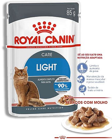 Ração Royal Canin Sachê Wet Light Weight Care para Gatos Adultos com Tendência a Ganho de Peso - 85 Gr