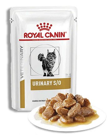 Ração Royal Canin Sachê Wet Veterinary Urinary S/O para Gatos Adultos com Doenças do Trato Urinário - 85Gr