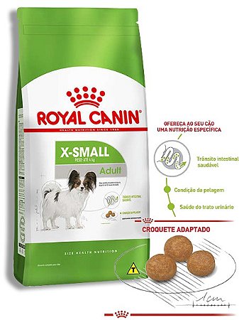 Ração Royal Canin X-Small para Cães Adultos de Raças Mini - 2,5Kg