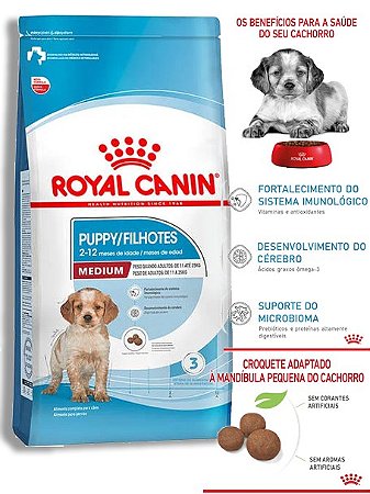 Ração Royal Canin Medium Puppy para Cães Filhotes de Raças Médias - 15 Kg