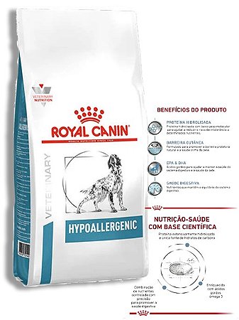 Ração Royal Canin Veterinary Diet Hypoallergenic para Cães Adultos com Alergias - 10,1Kg