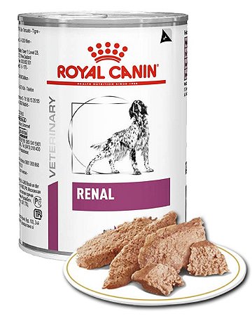 Ração Royal Canin Lata Veterinary Renal Wet para Cães Adultos com Doença Renal Crônica - 410Gr