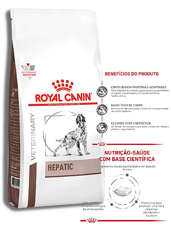 Ração Royal Canin Veterinary Diet Hepatic para Cães Adultos com Problemas Hepáticos - 10,1Kg