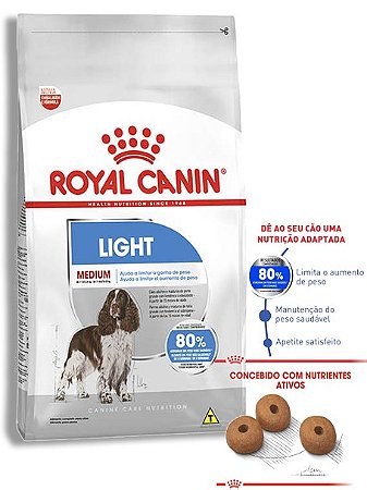 Ração Royal Canin Medium Adult Light para Cães Adultos Idosos ou Obesos de Raças Médias - 15Kg
