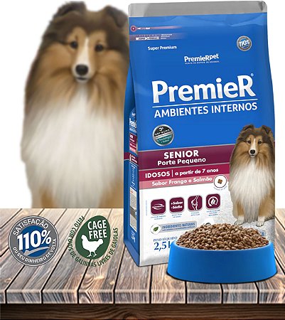Ração Seca PremieRPet Ambientes Internos para Cães Adultos Senior +7 - 1Kg