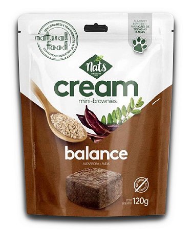 Nats Cream Balance Mini-Brownies para Cães Adultos de Todas as Raças - 120Gr