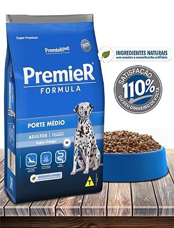 Ração Seca PremieRPet Premier Fórmula Frango para Cães Adultos Raças Médias - 20Kg