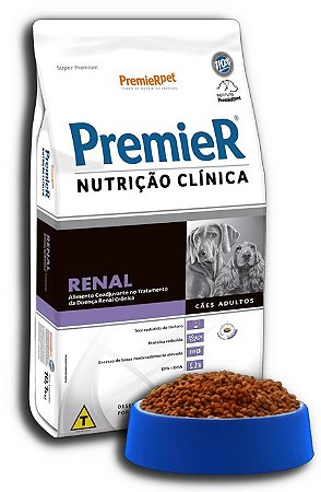 Ração PremieR Pet Nutrição Clínica Renal para Cães Adultos no Tratamento de Doença Renal Crônica - 2Kg