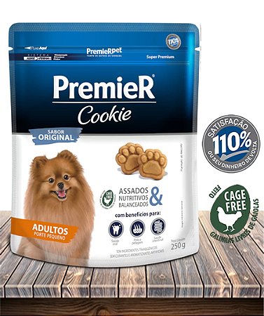 Biscoito PremieRPet Premier Cookie Original para Cães Adultos de Raças Pequenas - 250Gr