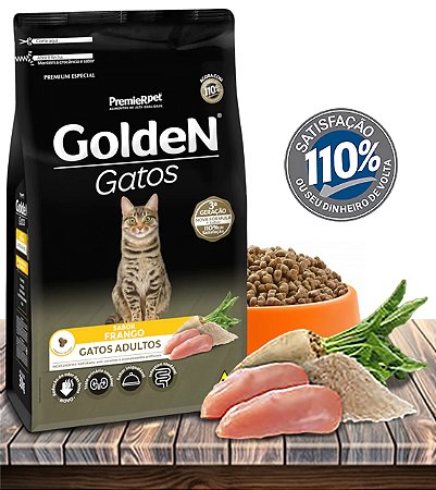 Ração Seca PremieRPet Golden Frango para Gatos Adultos - 10,1Kg