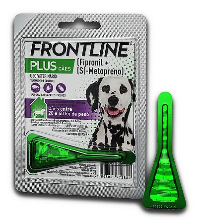 Frontline Plus para Cães de 20 a 40 Kg - Antipulgas e Carrapatos