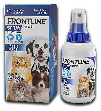 Frontline Spray para Cães e Gatos - Antipulgas e Carrapatos