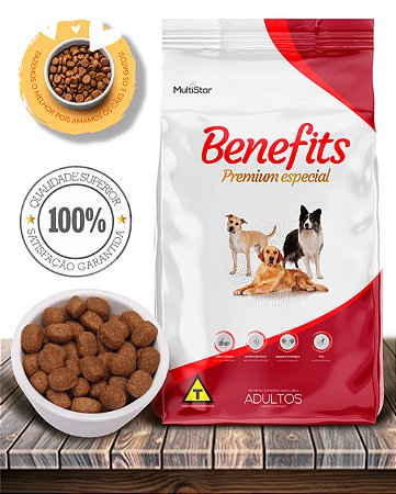 Ração Seca Multi Star Dog Benefits Premium Especial  para Cães Adultos - 15Kg