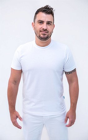 Camiseta Slim M/Malha Decote Careca LOJ022