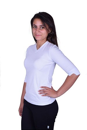 Camisa Feminina Manga 3/4 Cotton - GEN085