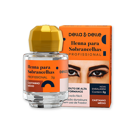 Henna Della & Delle Castanho Médio 3g