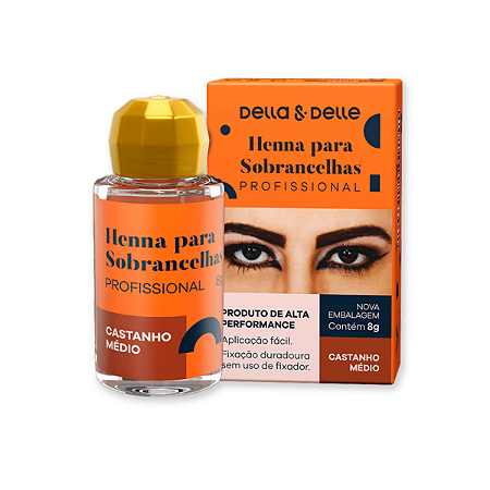 Henna Della & Delle Castanho Médio 8g