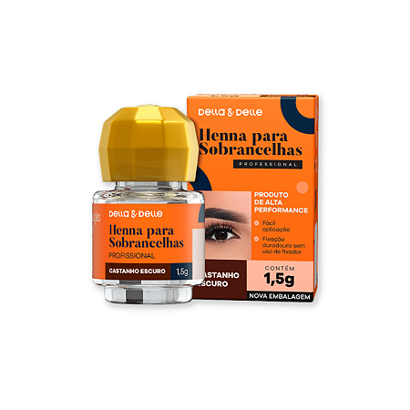 Henna Della & Delle Castanho Escuro 1,5g