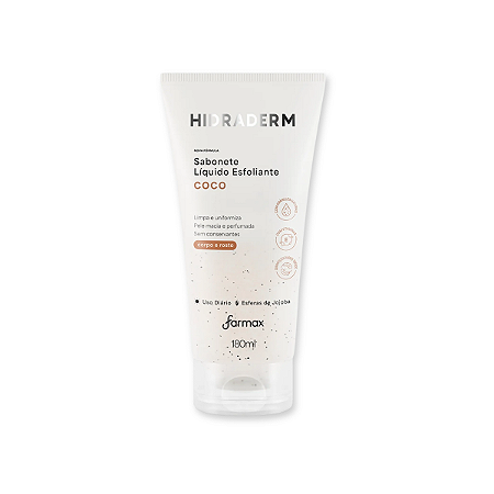 Sabonete Líquido Esfoliante Coco Hidraderm 180ml