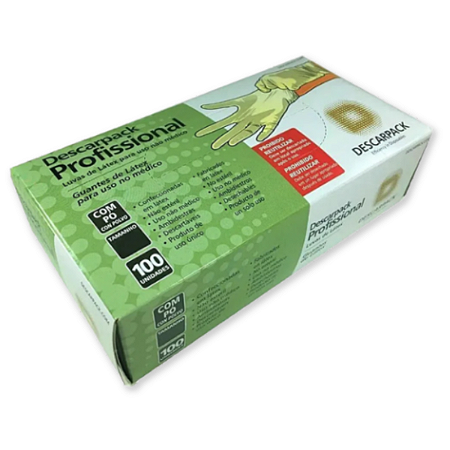 Luva Látex 100 Unidades Descarpack